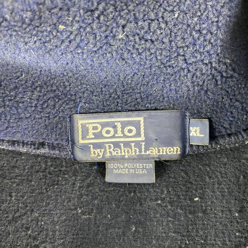 Vintage Polo Ralph Lauren Fleece Sweater Jacket Men's XL 1/4 Zip Snowflake Aztec